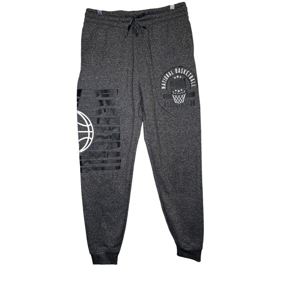 NBA basketball jogger sweatpants mens medium lounge comfort athleisure workout - Picture 1 of 11
